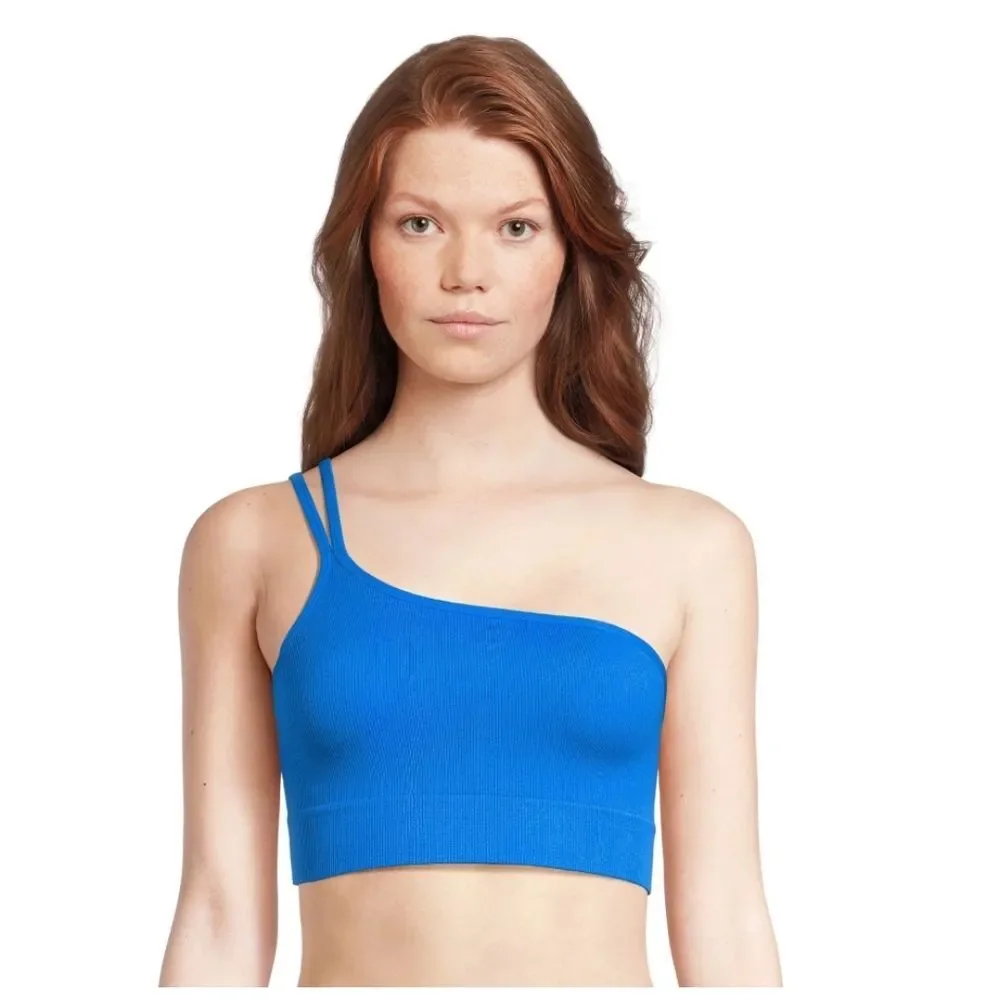 No Boundaries Juniors Ribbed One Shoulder Brami Size Small - Picture 2 of 7